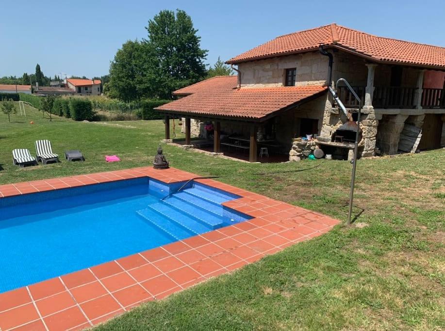 Casa De Campo Con Piscina, Entera O Por Habitaciones Amoeiro Esterno foto