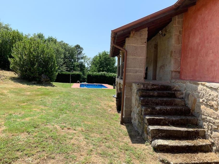 Casa De Campo Con Piscina, Entera O Por Habitaciones Amoeiro Esterno foto